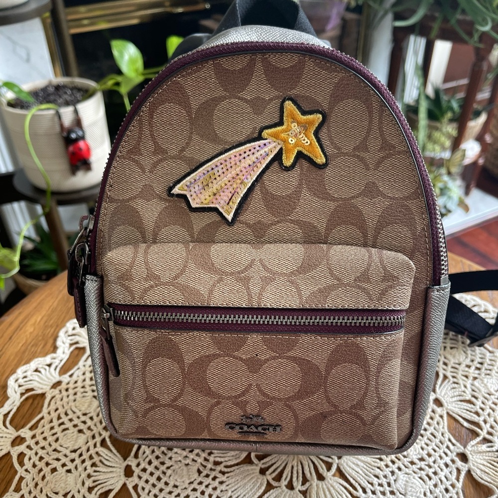 Coach shooting star signature mini backpack